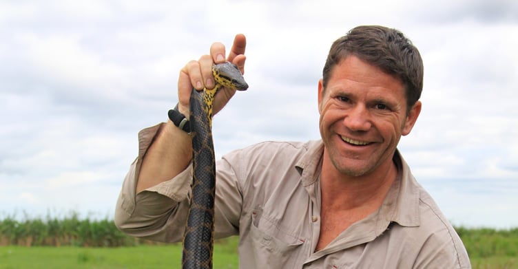 Steve Backshall, pictured here holding a snake, will give a on venom