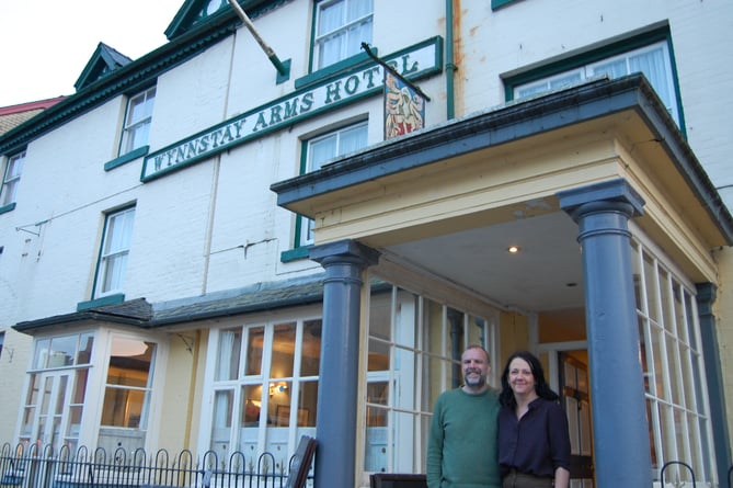 The proud new owners of the Wynnstay Arms Hotel