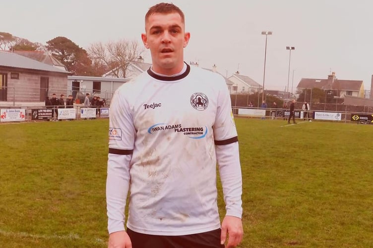 Pwllheli man of the match Ashley Ainsowrth