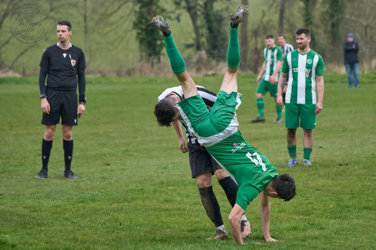 There were plenty of ups and downs in Tregaron's quarter final against Forden                         