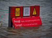 Dramatic footage as flood alert in effect for Welsh coastline