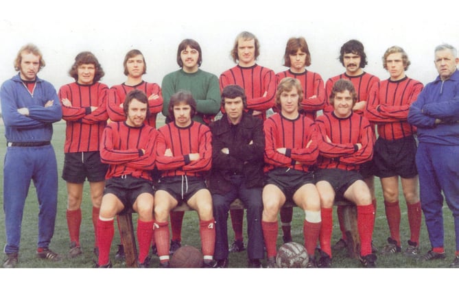 The 1975/76 Porthmadog team who took on Shrewsbury Town in the Welsh Cup