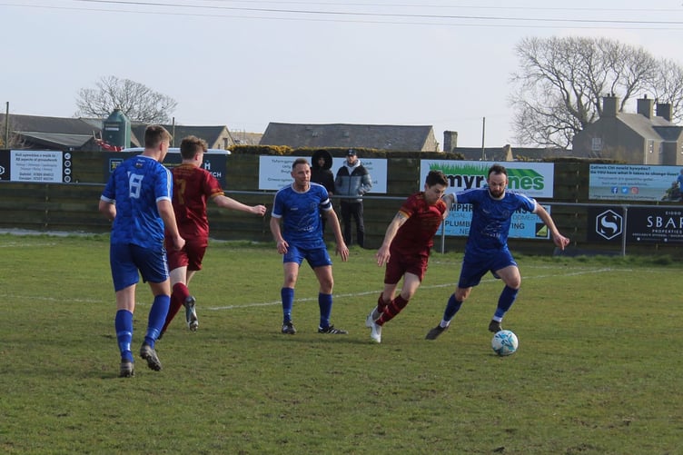 Nefyn gave leaders Trearddur Bay a scare at Cae'r Delyn