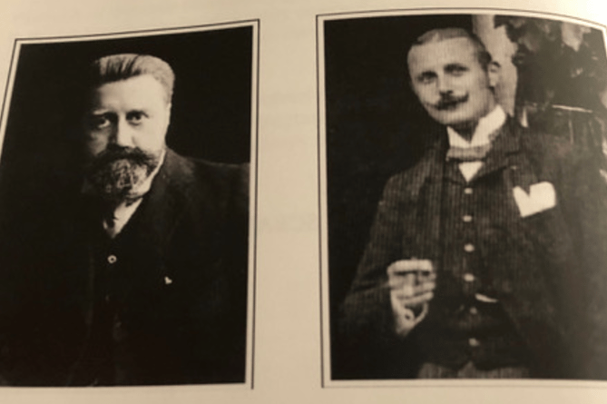 A page from the book shows the Bantock brothers’ grandfathers, composer Sir Granville Bantock (1868-1946) and William More (1858-1934), Crown Agent for Wales