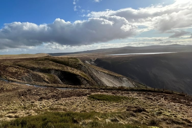 The view towards Glaslyn Nature Reserve