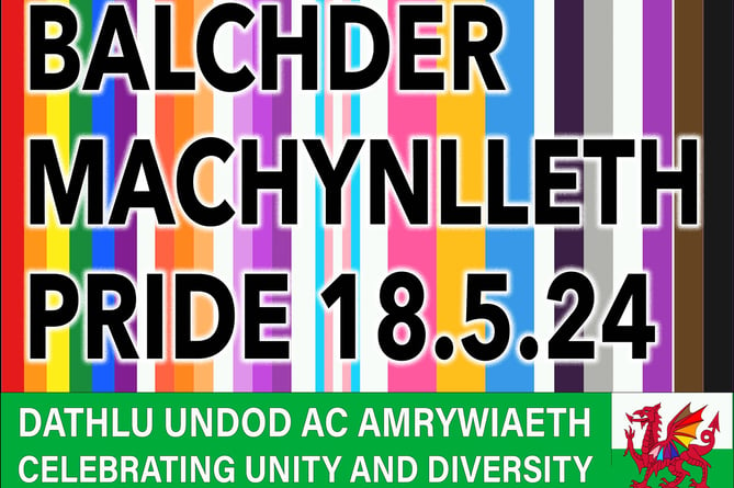The logo for the first-ever Machynlleth LGBTQ+ Pride