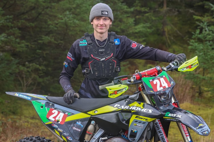 Sion Evans with his 125 Fantic