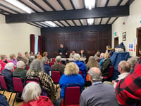 Bus drop-in attended by 50 angry Corris residents