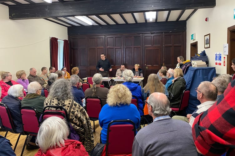 Much of the Dulas valley came out to confront Transport for Wales on it's new Fflecsi service