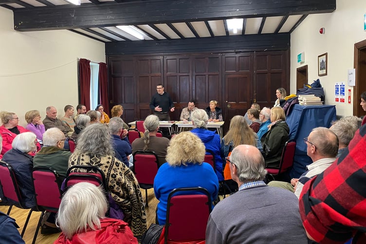 Much of the Dulas valley came out to confront Transport for Wales on it's new Fflecsi service