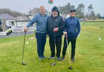 First drive for new Abersoch Golf Club gents' captain