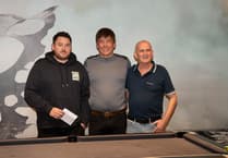 Award presentation for Aberystwyth Pool League’s Winter finals