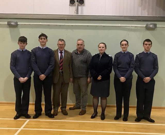 Borth British Legion welcome air cadets