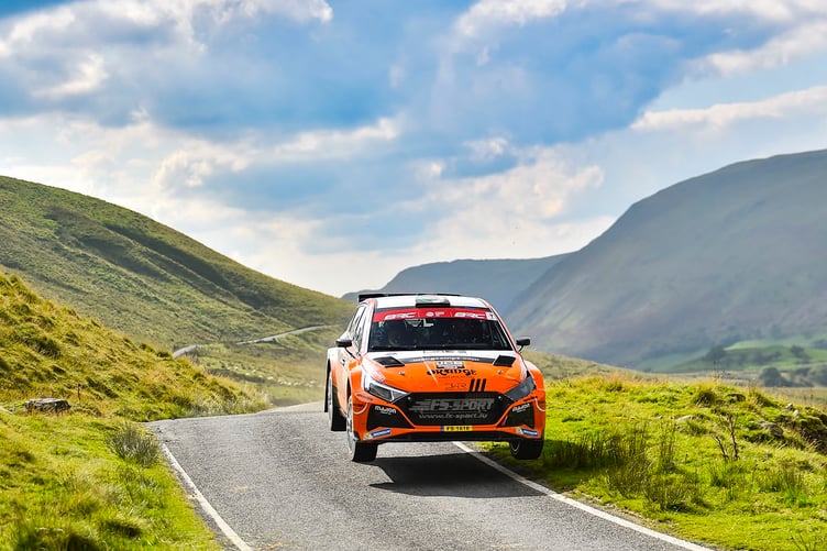 James Williams takes to the air at Rali Ceredigion