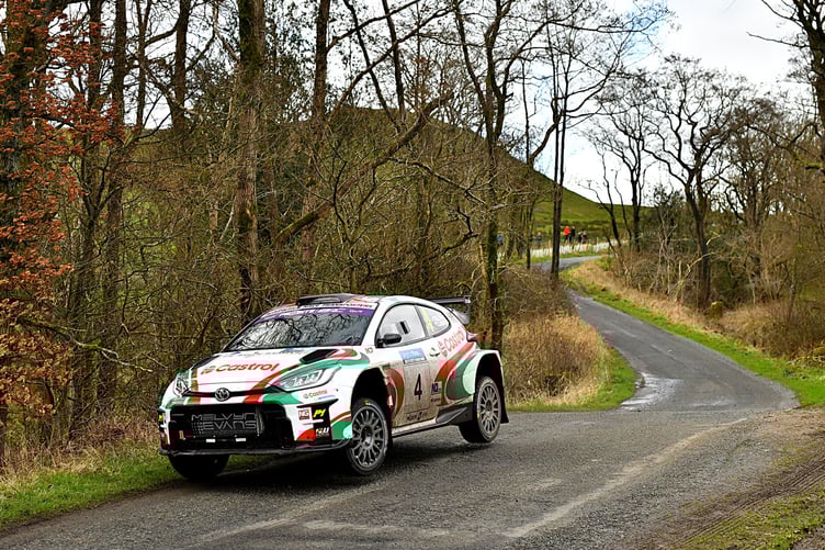 Meirion Evans took the GR Yaris Rally2 to a podium on its debut in the UK