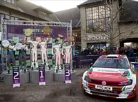 Meirion Evans steers new Yaris Rally2 to podium finish