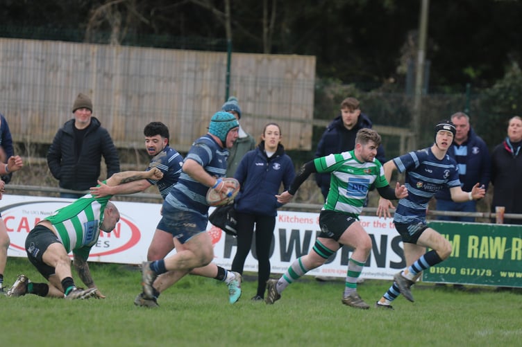 Aberystwyth ran in six tries against Whitland (Photo: Mike Binks)