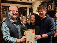 Pub of the Year award presented to Rhos yr Hafod landlords