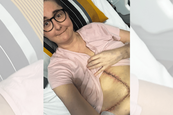 Caryl after her life-saving transplant surgery
