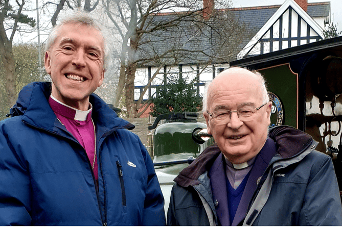 Archbishop Andrew Andy John visited Tywyn Wharf Station for the launch of Talyllyn stalwart Reverend Nigel Adams' latest books