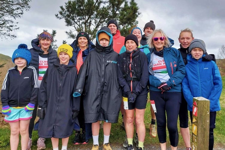 Sarn Helen runners at Nant yr Arian