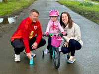 Pedalling Pixie gets support from cycling pro Josh Tarling