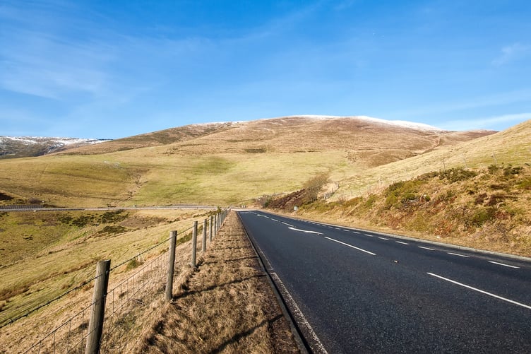 A44 mountain road Aberystwyth to Llangurig