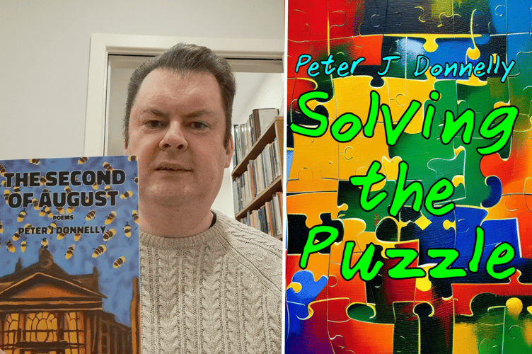 Peter Donnelly with his books