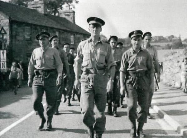 Kieffer commandos marching in Llanystumdwy 1942