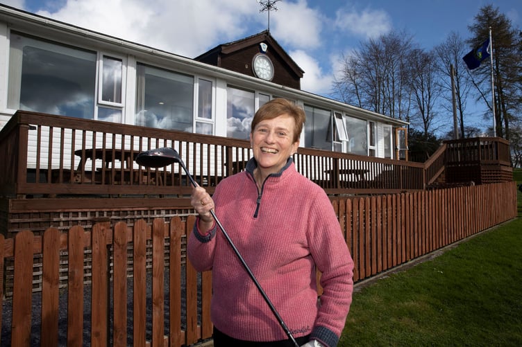 Captain's Drive-In Day at Ruthin Pwllglas Club at the weekend; Ruthin Pwllglas Club Lady Captain Ann Ellis Davies.        Picture Mandy Jones