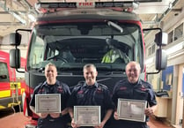 Lampeter firefighters praised for long service