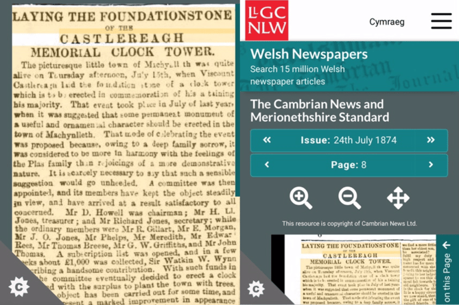 The Cambrian News and Merionethshire Standard news article from 24 July 1874