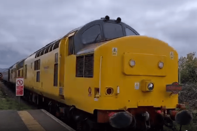 Screenshot from Llinos Furneaux's video of the charter service travelling through Aberdyfi