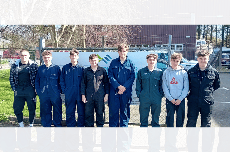 Coleg Meirion-Dwyfor Pwllheli students George Totty, Iago Tudor, Jac Fisher, Jac Roberts, Celt Thomas, Osian Evans, Morus Jones and Liam Ellis-Thomas