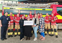 Aber fire crew present cheque to Erin’s Angels