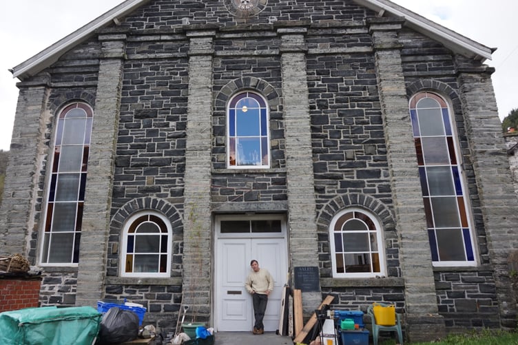 Wayne Colquhoun outside Capel Salem