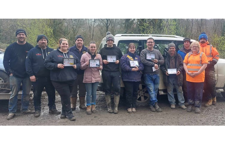 Competitors at Teifi Valley Motor Club's April Autotest