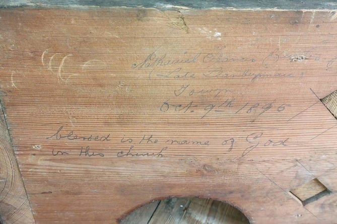 A message hidden for 150 years from a Victorian joiner