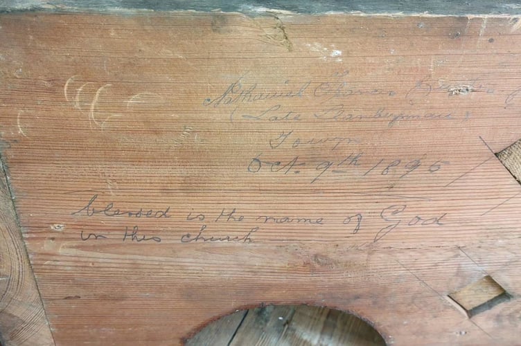 A message hidden for 150 years from a Victorian joiner