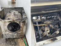 Dramatic photographs show devastation of tumble dryer house fire