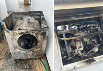 Dramatic photographs show devastation of tumble dryer house fire