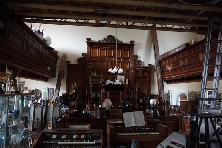 Wayne is in the process of transforming the lower level into his antiques and fine art shop. He hopes to hold talks and workshops in the space, aiming to build up to employing locals and 'giving back' to the community