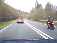Expensive mistake for biker who overtook unmarked police vehicle