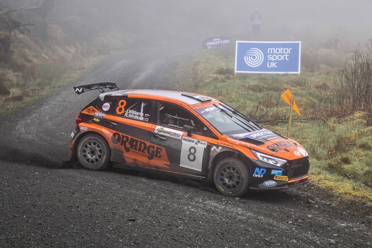 James Williams from N C Emlyn took 4th overall in the Hyundai i20 N Rally 2