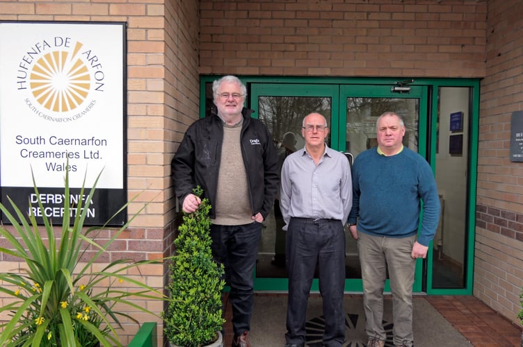 Peredur, Gwyn and Morgan. Photo: South Caernarfon Creameries