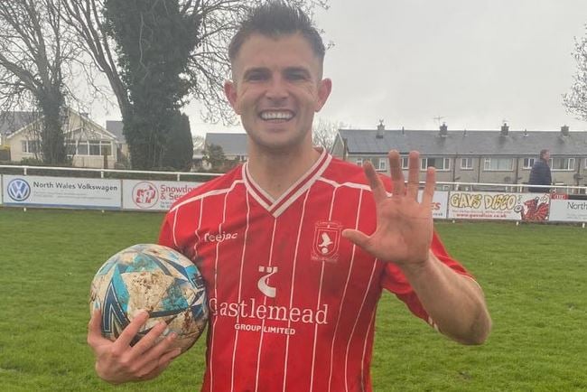 Jamie McDaid scored five goals for Llanrug