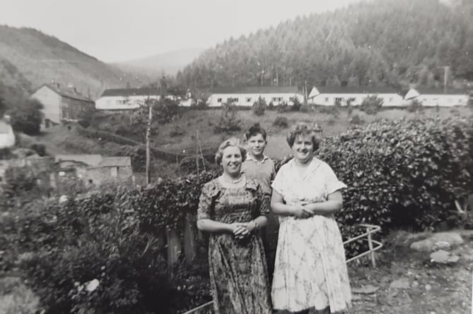 The camp in the background, with some Ceinws residents- 1960s.