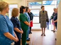 Princess Anne visits Bronglais Hospital