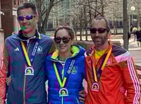  Aberystwyth  runners take on a scorching Boston Marathon