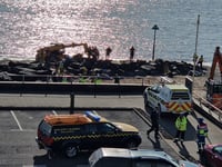 Tragedy narrowly avoided as child trapped in rocks is rescued